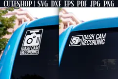 Dash Cam Recording SVG - Car Decal SVG | Car Sticker SVG Product Image 1