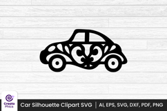car-floral-silhouette-vehicle-decor-decorative-clipart svg-printable-automobile