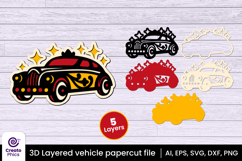 car-papercut file-vehicle svg-car-lasercut file-craft design-craft svg-layered-3d layered