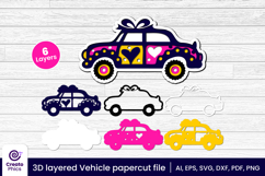 car-papercut file-vehicle svg-car-lasercut file-craft design-craft svg-layered-3d layered