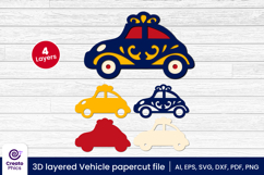 car-papercut file-vehicle svg-car-lasercut file-craft design-craft svg-layered-3d layered