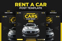 Car Rental Instagram or Facebook Social Media Post Template Product Image 1