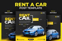 Car Rental or Rent a Car Instagram Social Media Post Design Product Image 1