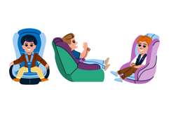 convertible car seat kid boy vector Product Image 1