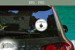 Funny Car Sticker - Go Around I Left On Time - png svg Product Image 2