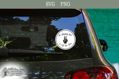 Funny Car Sticker Go Around Peace Sign Product Image 2