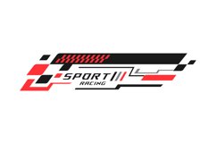 Car sticker stripe sport abstract shape vinyl decal design Product Image 1