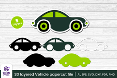 car svg-vehicle-car collection-3d layered-craft bundle-laser cut files-transport-decorative