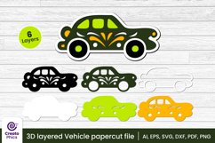 car svg-vehicle-car collection-3d layered-craft bundle-laser cut files-transport-decorative