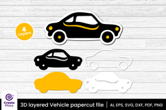 car svg-vehicle-car collection-3d layered-craft bundle-laser cut files-transport-decorative