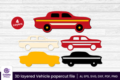 car svg-vehicle-car collection-3d layered-craft bundle-laser cut files-transport-decorative