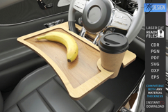 Car Steering Wheel Tray Laser Cut Bundle | Auto Laptop Desk Product Image 4
