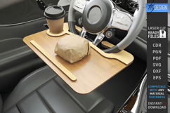 Car Steering Wheel Tray Laser Cut Bundle | Auto Laptop Desk Product Image 5