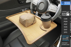 Car Steering Wheel Tray Laser Cut Bundle | Auto Laptop Desk Product Image 6