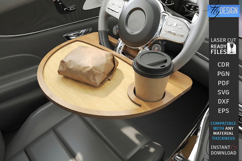 Car Steering Wheel Tray Laser Cut Bundle | Auto Laptop Desk Product Image 2
