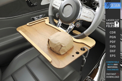 Car Steering Wheel Tray Laser Cut | Auto Laptop Desk | CNC Product Image 1