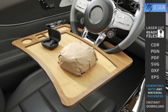 Car Steering Wheel Tray Laser Cut | Auto Laptop Desk | CNC Product Image 1