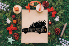 Station Wagon Car with Christmas Tree on Roof Top Holiday Product Image 7