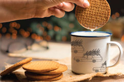 Station Wagon Car with Christmas Tree on Roof Top Holiday Product Image 8