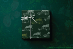 Station Wagon Car with Christmas Tree on Roof Top Holiday Product Image 9