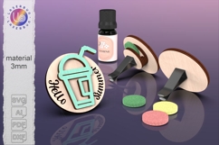 Car vent clip cover to go coffee, laser cut file Product Image 1