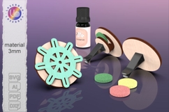 Car vent clip cover helm design, laser cut file, summer car Product Image 1