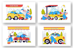 10 Car Wash Vector Illustration Product Image 2