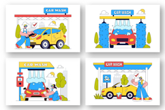 10 Car Wash Vector Illustration Product Image 3