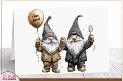 Cheers Gnomie, Happy New Year Gnome sublimation png Product Image 3