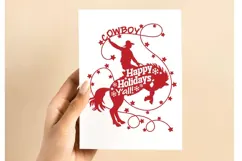Cowboy Christmas SVG Merry Christmas Happy Holidays! Product Image 6