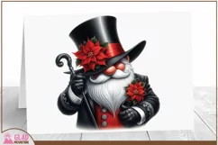 Top hat Christmas Gnome png, Christmas Santa gnome png Product Image 2