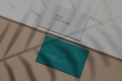 white and green business card logo mockup psd Product Image 1