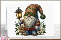 Christmas Gnome png, Happy Holidays gnome sublimation png Product Image 2