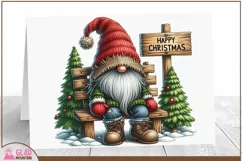 Christmas Gnome png, Happy Christmas gnome sublimation png Product Image 2