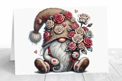 Valentine Bouquet Gnomes, Valentine's Day gnomes with roses Product Image 2