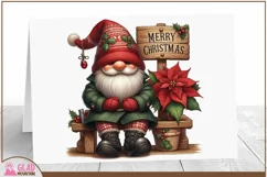Merry Christmas Gnome png, Christmas Gnome clipart Product Image 4