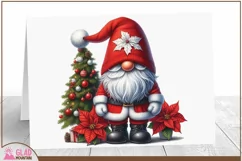 Santa Gnome png, Christmas Santa Gnome sublimation png Product Image 4