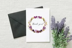 Watercolor valentines wreath clipart. Hearts frame png Product Image 3