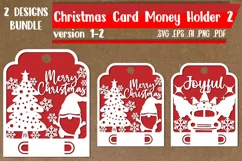 Christmas Card Money Holder 2 svg eps ai png pdf Product Image 1