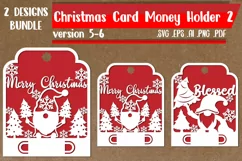 Christmas Card Money Holder 2.2 svg eps ai png pdf Product Image 1