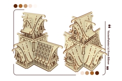 Fantasy Castle Laser Cut File, Fairytale Tower House SVG Product Image 7