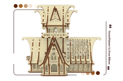 Fantasy Castle Laser Cut File, Fairytale Tower House SVG Product Image 6