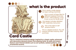 Fantasy Castle Laser Cut File, Fairytale Tower House SVG Product Image 2