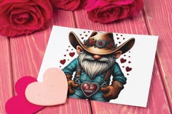 Be My Gnomie png, Western Valentine Gnome sublimation design Product Image 2