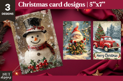 Vintage Christmas Cards Rustic Christmas Card printable Product Image 1