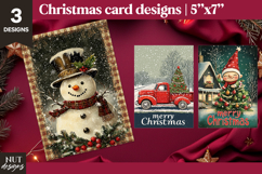 Vintage Christmas Cards Rustic Christmas Card printable Product Image 1