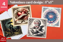 Vintage Valentine Card Romantic Stamp Valentine Cards Product Image 1