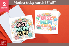 Best mom ever Card Mothers Day card printable Product Image 1