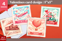 Valentine Travel Card Design Kids valentine cards Product Image 1