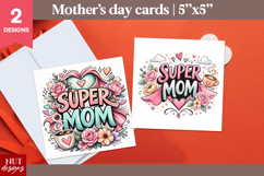 Super Mom Card Mothers Day card printable Product Image 1